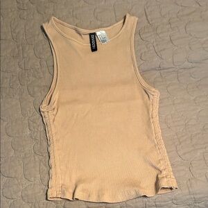 H&M Beige Ribbed Tank Top